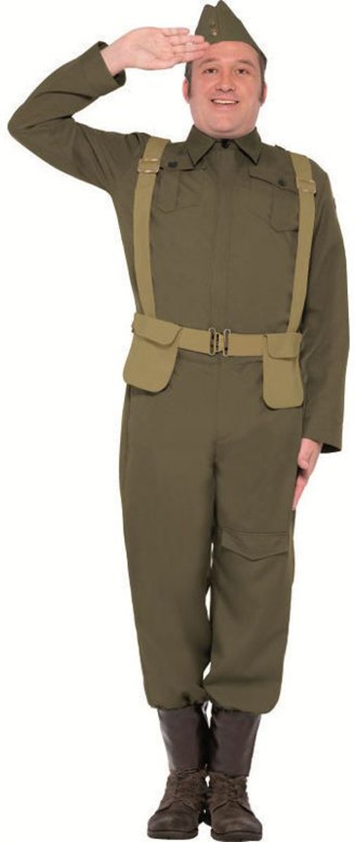 Leger & Oorlog Kostuum | Landmacht Soldaat | Man | Large | Carnaval kostuum | Verkleedkleding